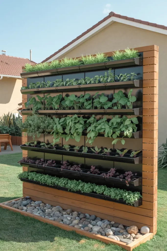 20. Vertical Herb Garden Wall Display