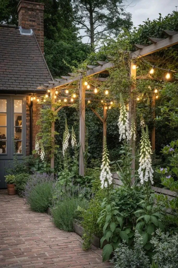 3. Cozy Pergola Garden String Lights