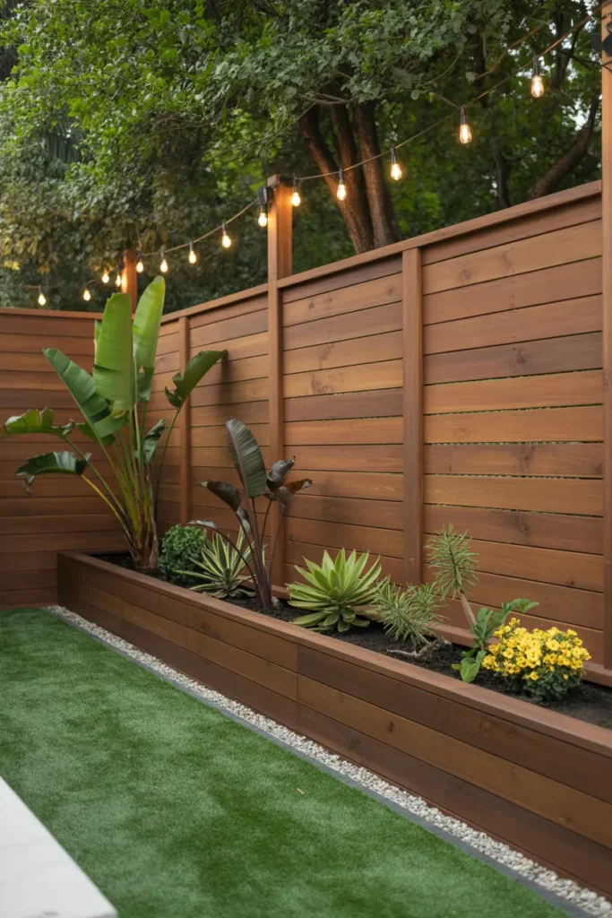 12. nCozy String Lit Garden Border