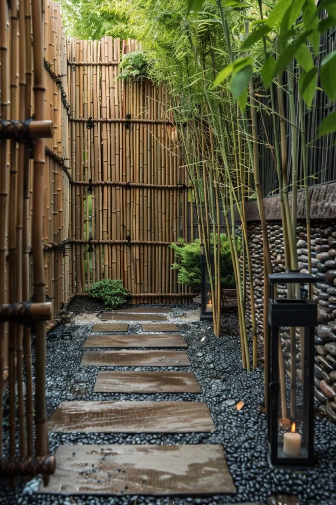 Serene Bamboo Pathway Garden
