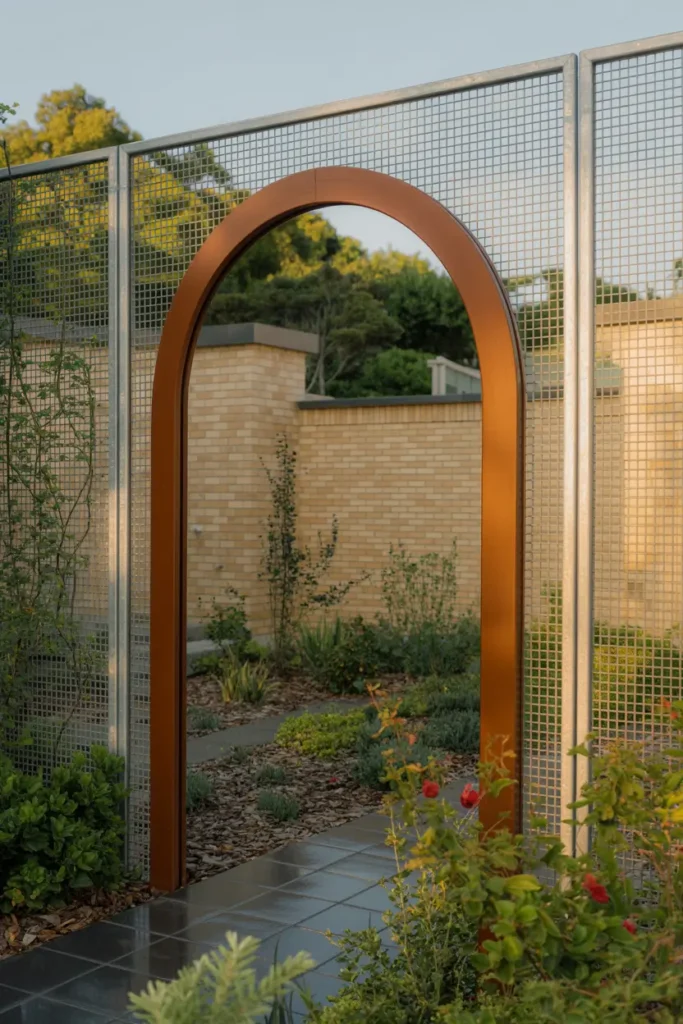 13. Modern Arched Garden Gateway