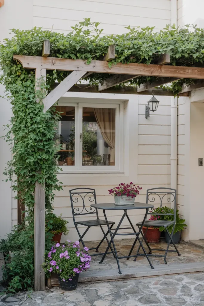 17. Cozy Vine Draped Bistro Corner