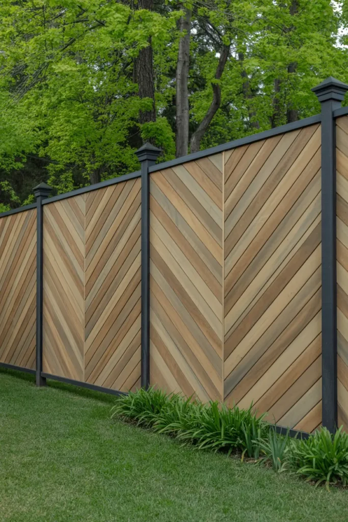 17. Elegant Chevron Wood Fence