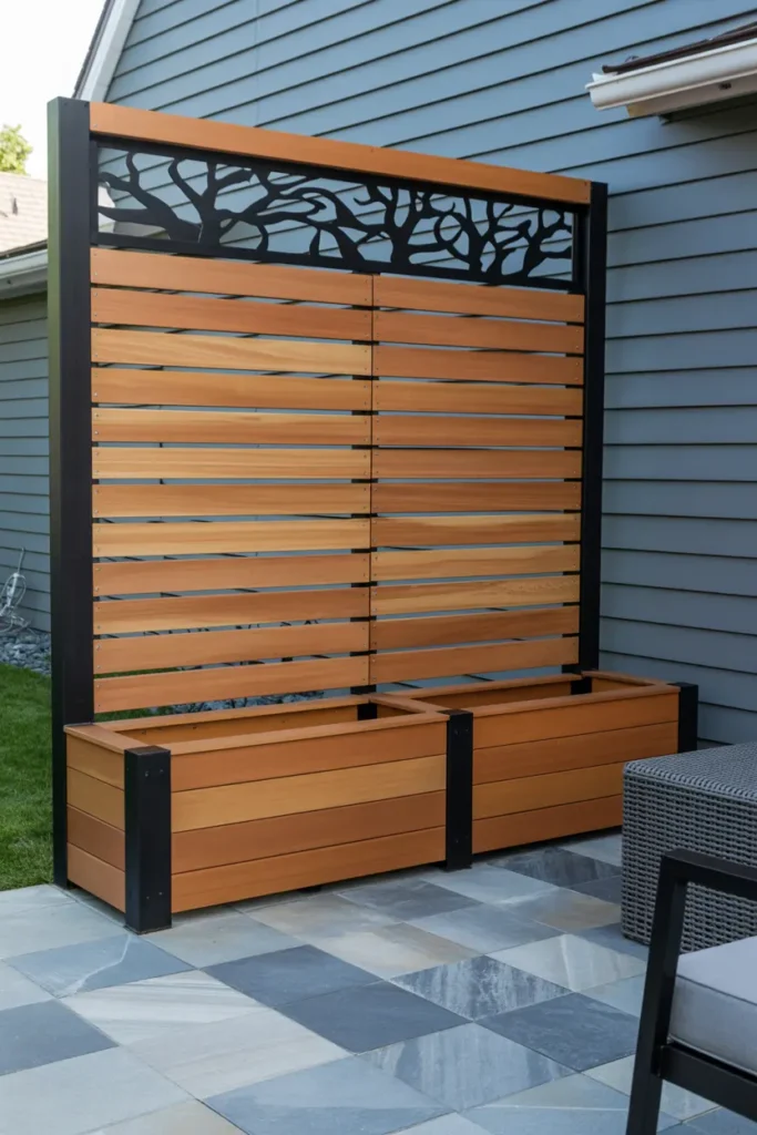 18. Decorative Tree Privacy Screen