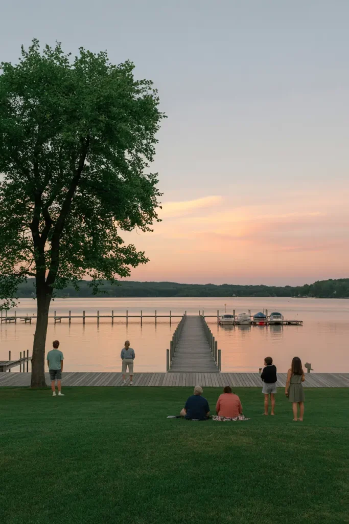 18. Family Sunset Lakeside Gathering