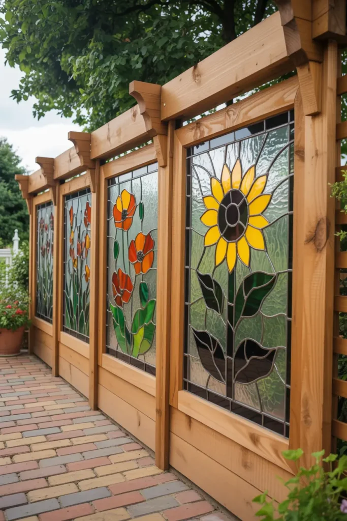 18. Sunflower Stained Glass Pergola