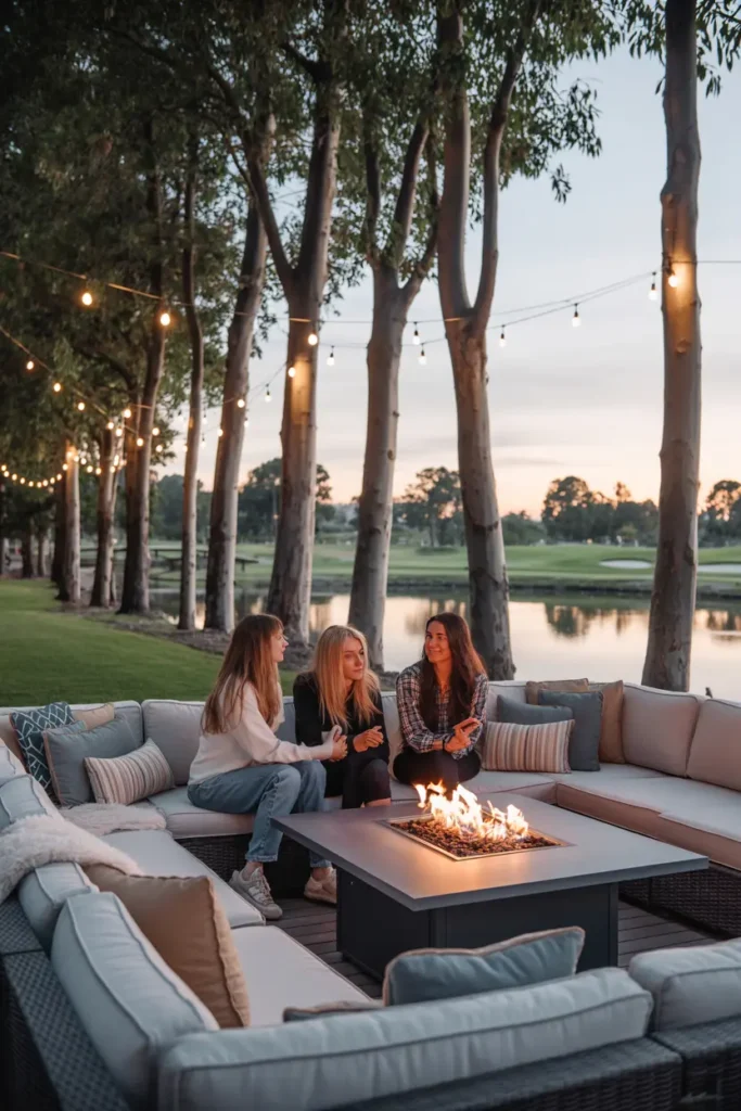 2. Cozy Firepit Evening Gathering
