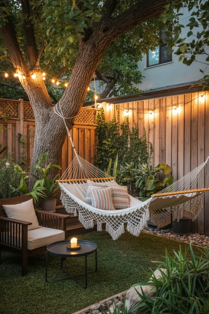20. Cozy Hammock Garden Retreat