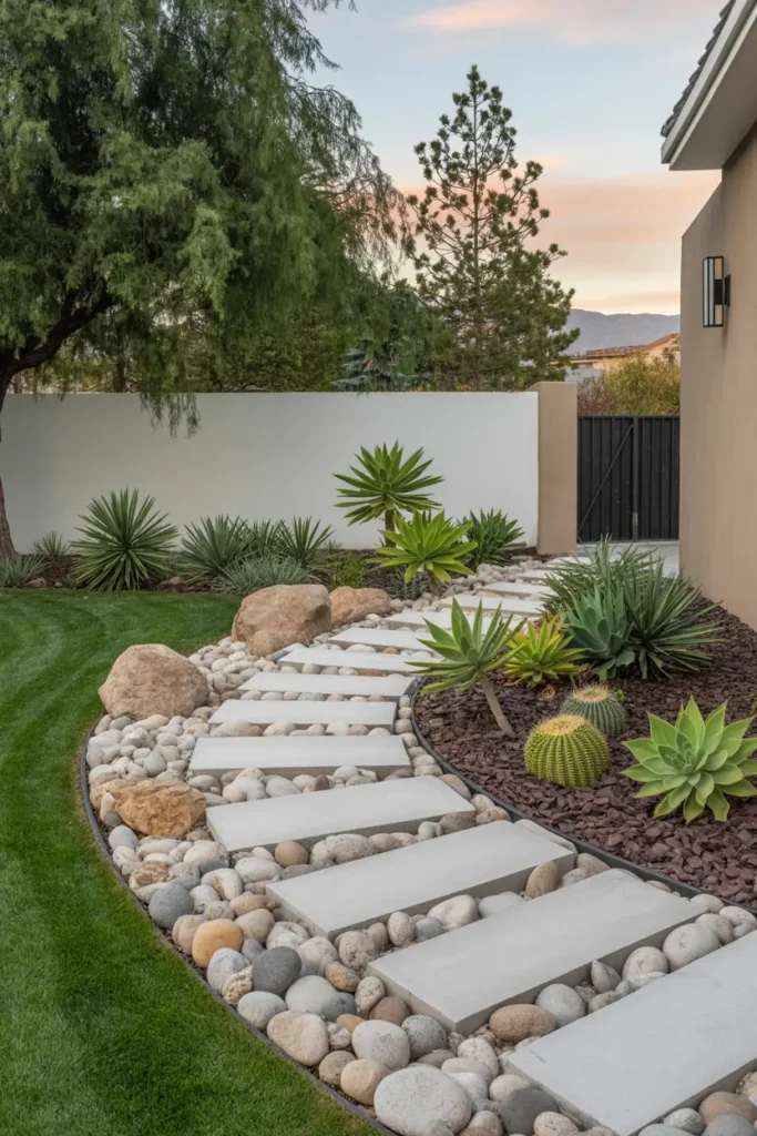 20. Curved Desert Stone Pathway