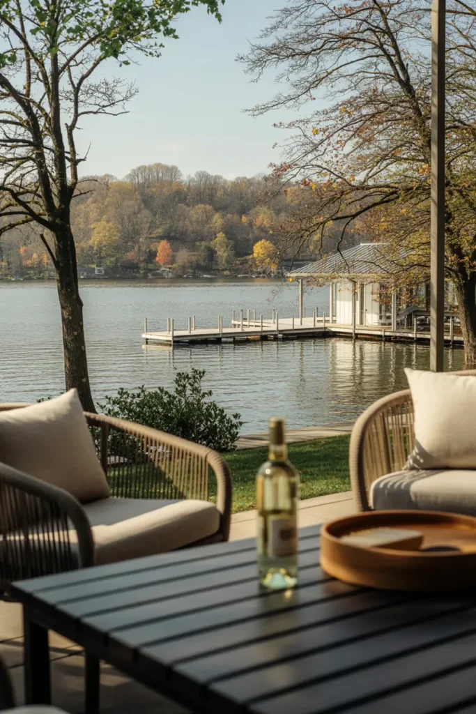 8. Autumn Lakeside Lounge View
