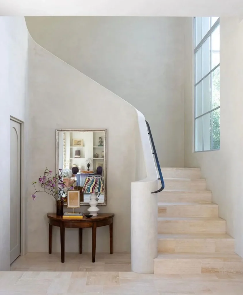 Textured Plaster Staircase Wall
