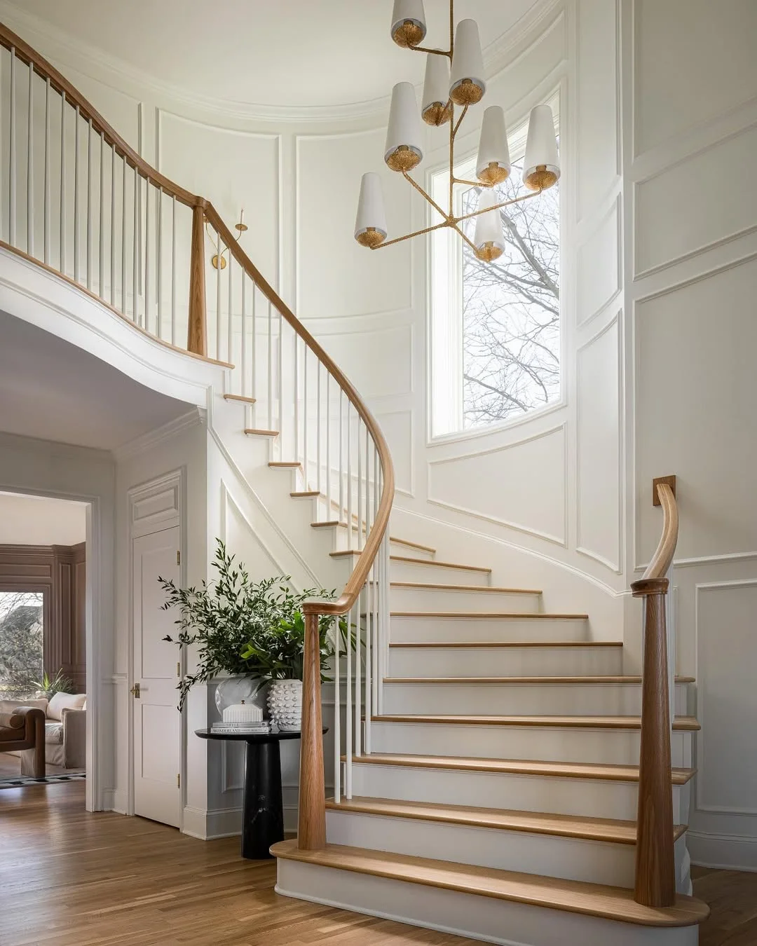 Neutral Tone Staircase Wall