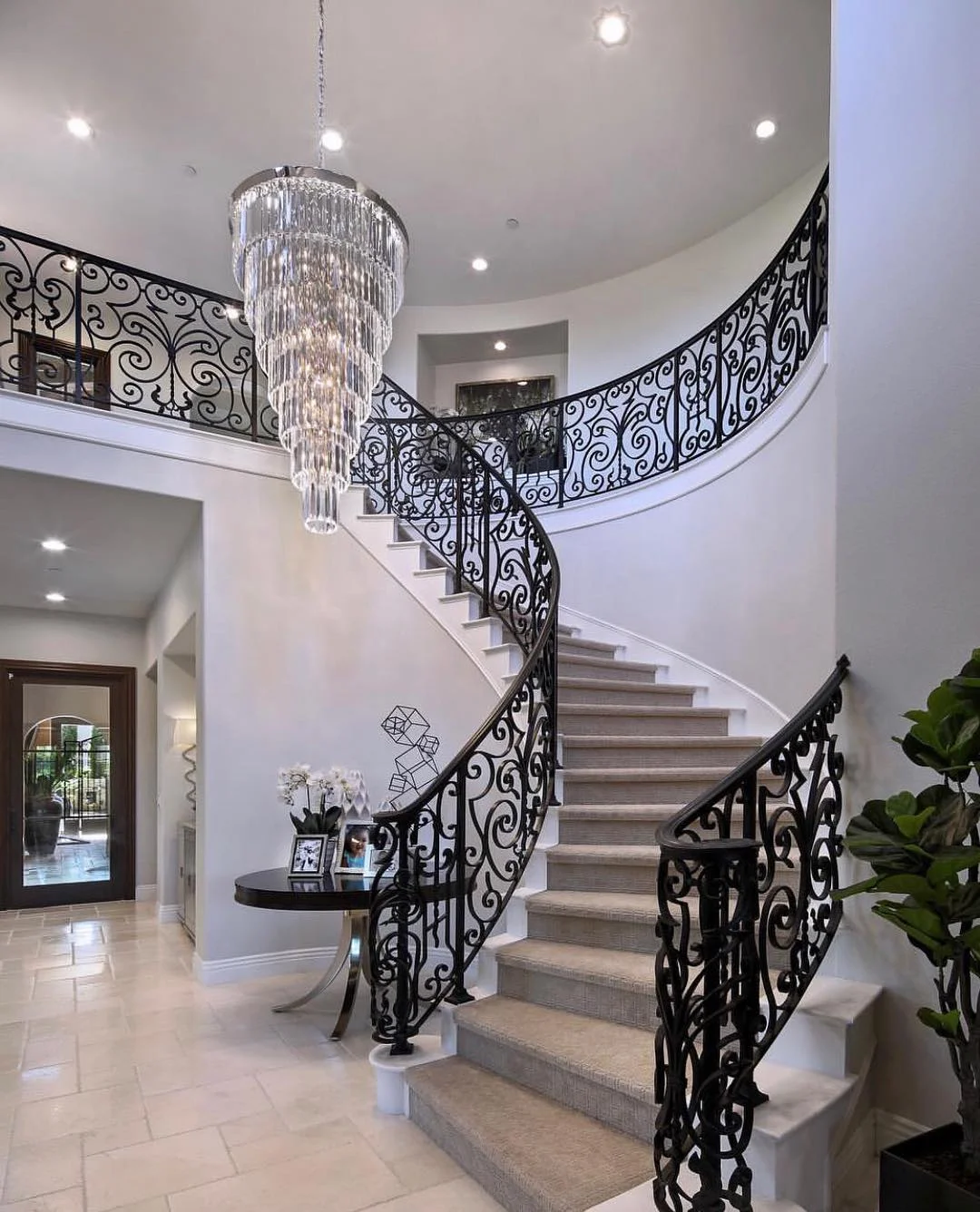 15 Staircase Railing Design Ideas for Stylish Homes 33 Wrought Iron Stair Railing