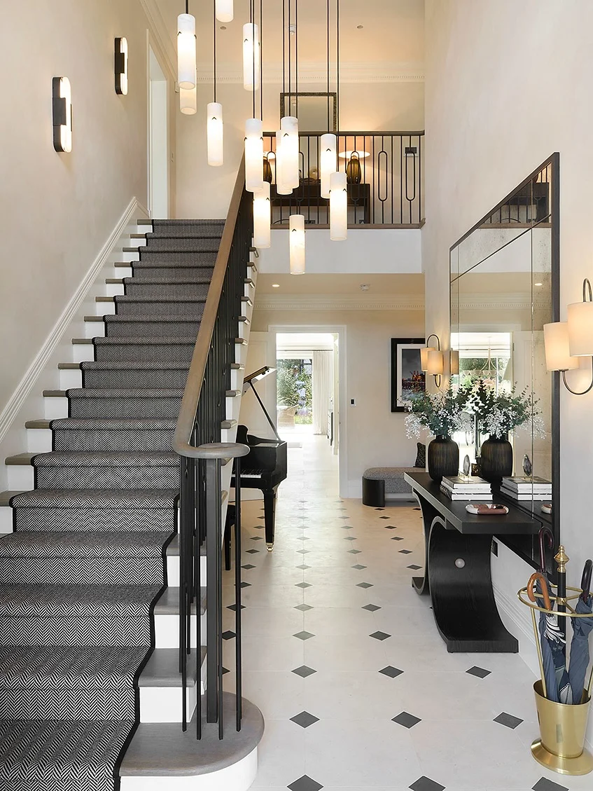 Grand Double-Height Staircase