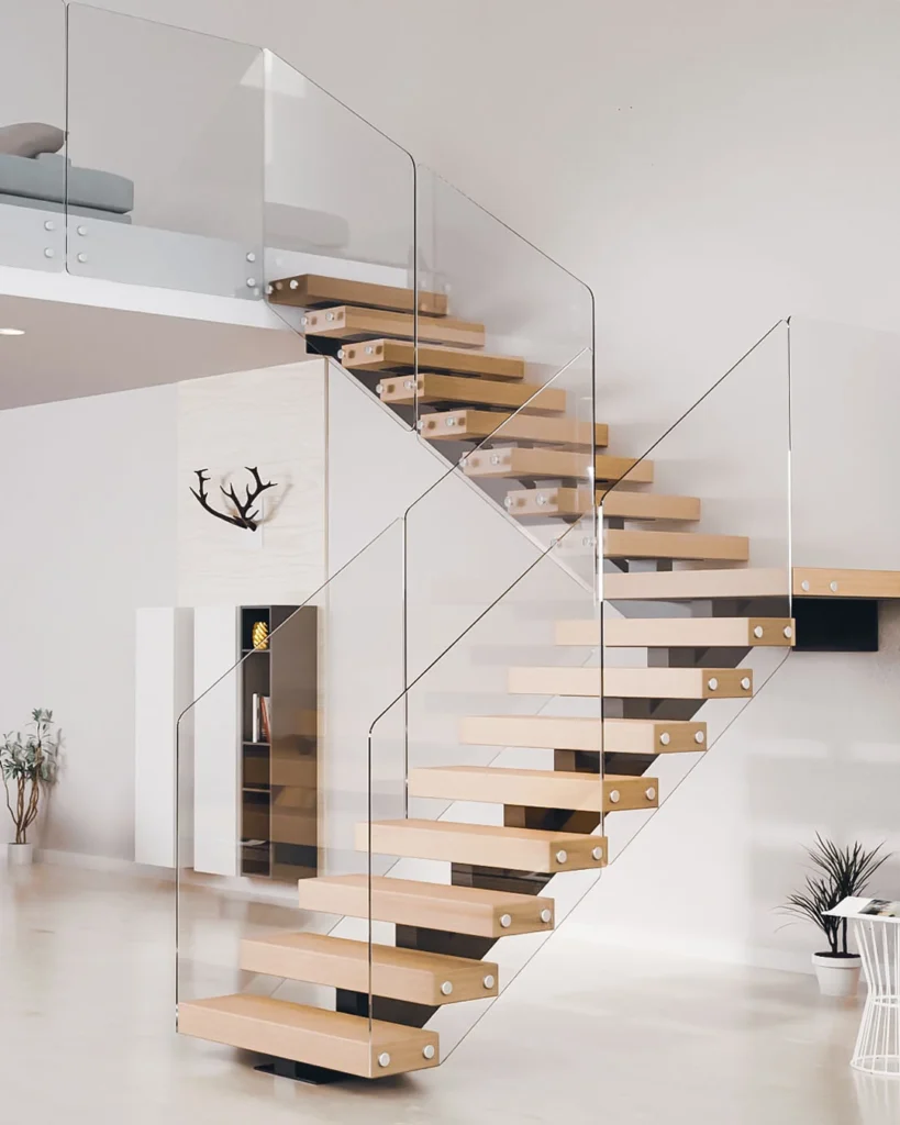 15 Staircase Railing Design Ideas for Stylish Homes 3 Frameless Glass Stair Railing