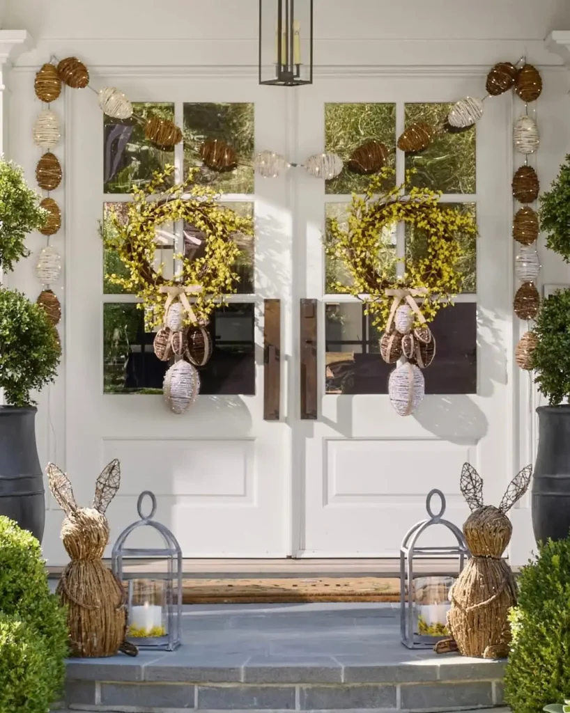20 Easter Decor Ideas to Refresh Your Home 7 Easter Front Porch Decor