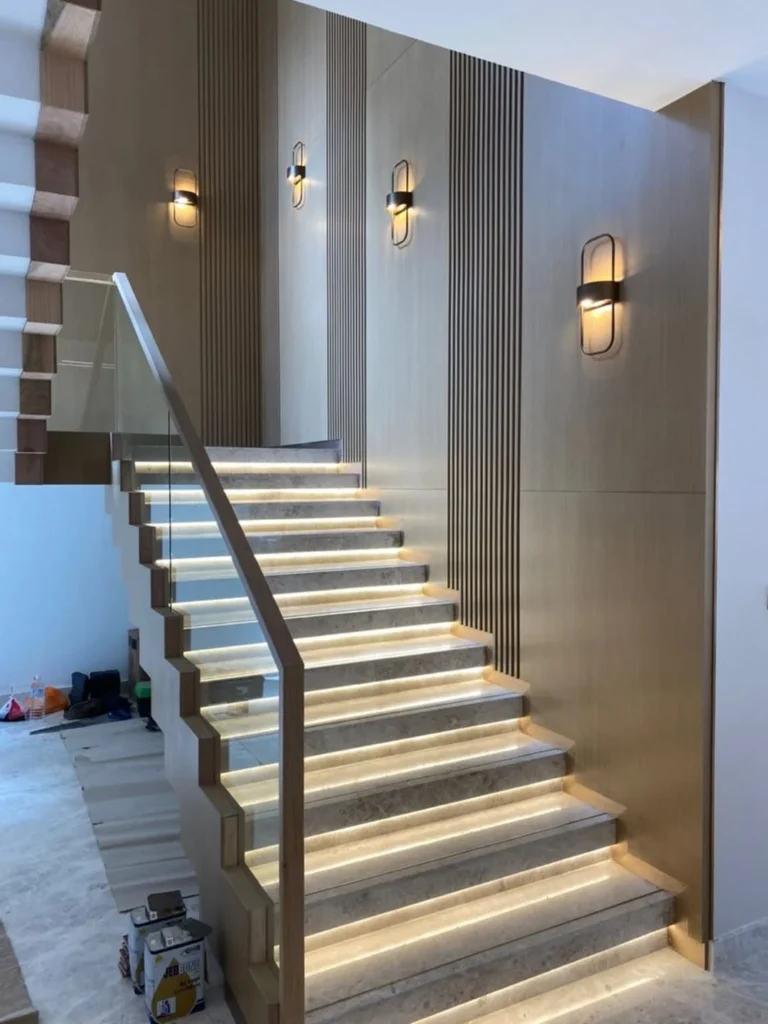 LED-Lit Staircase Design