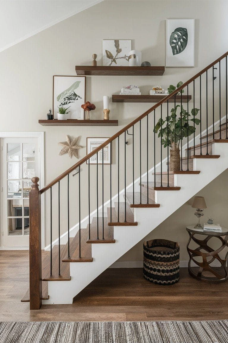 Staircase Wall Shelving Ideas