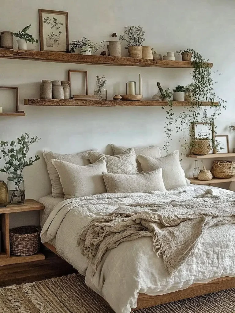 White Boho Bedroom Layers