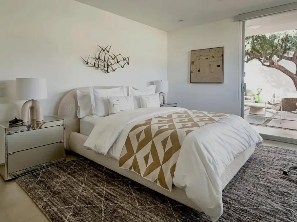 Minimalist White Bed Styling