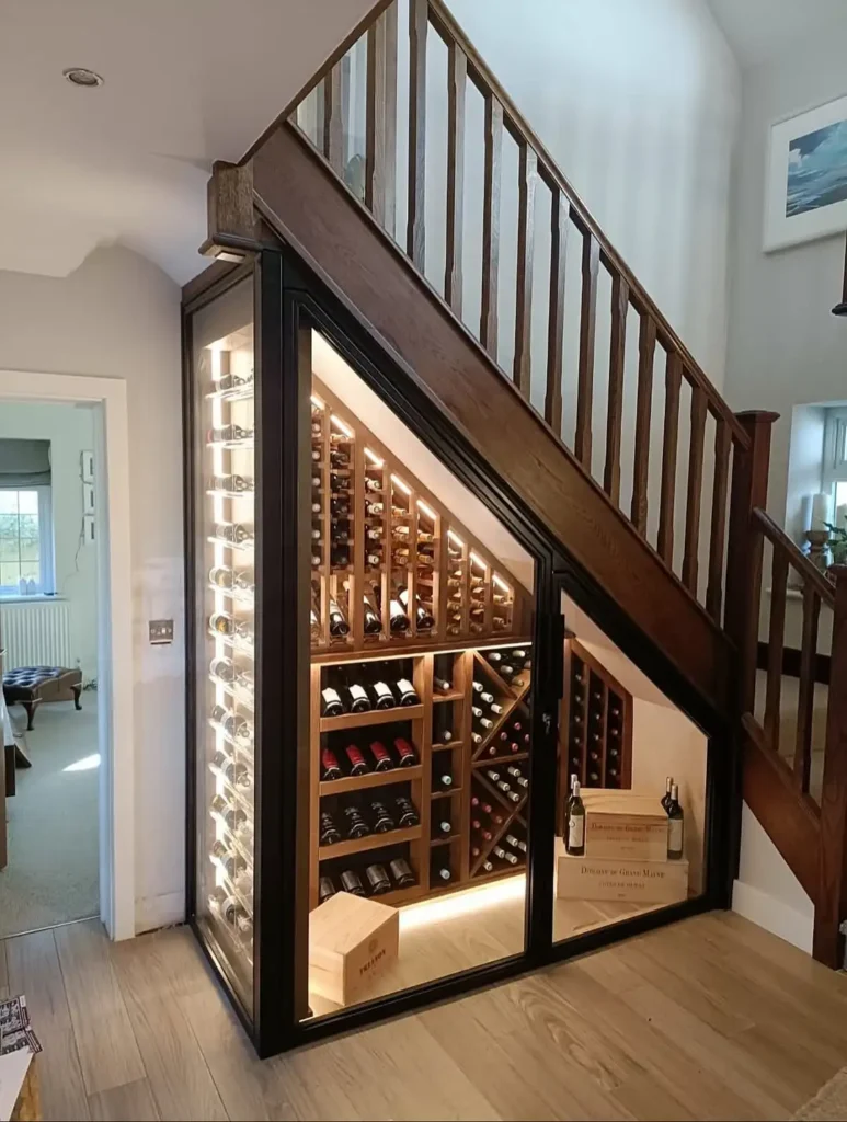 Under-Stairs Wine Rack