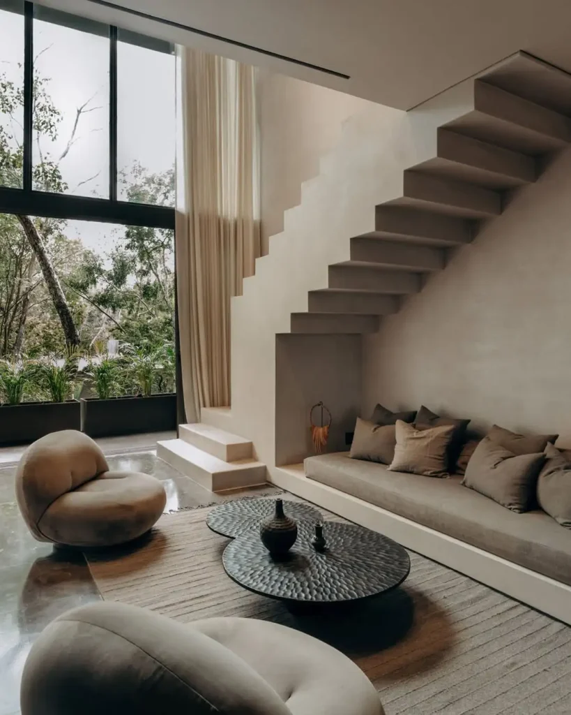 Minimalist Living Room Staircase