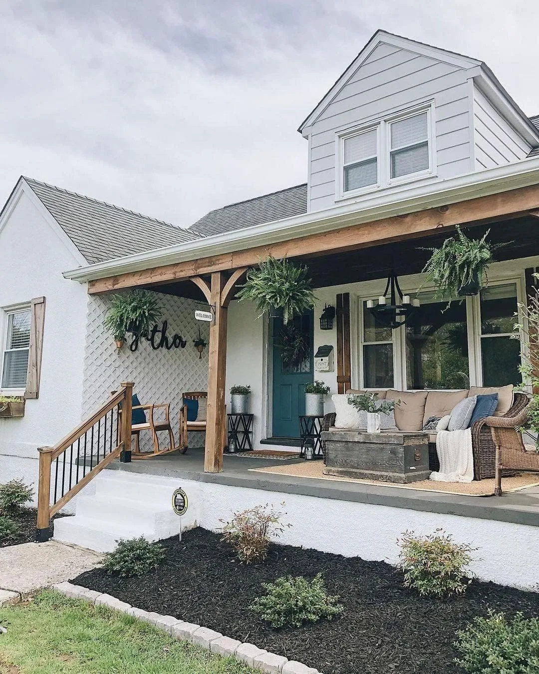 Vintage inspired porch accents
