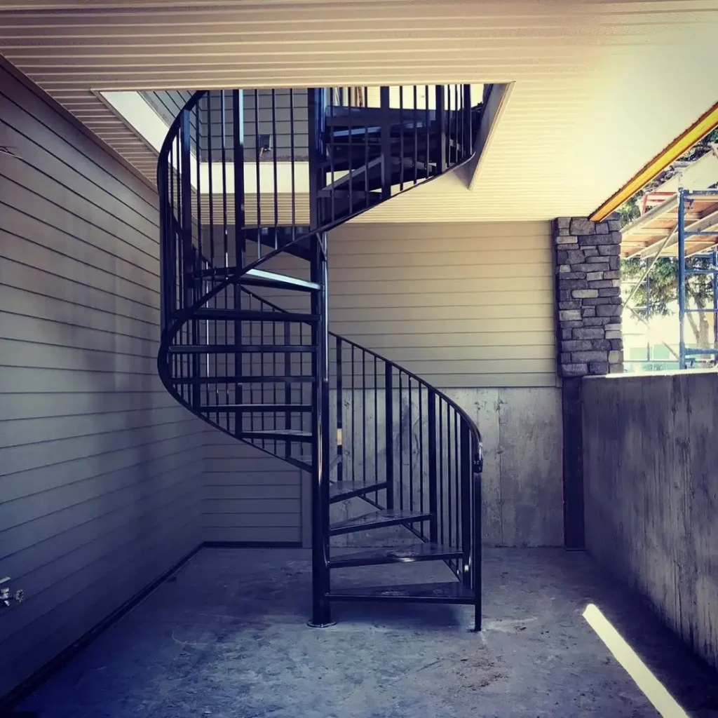 Industrial Curved Staircase