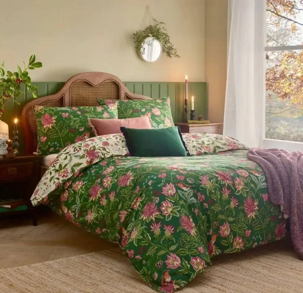 Green Floral Bedding Sets