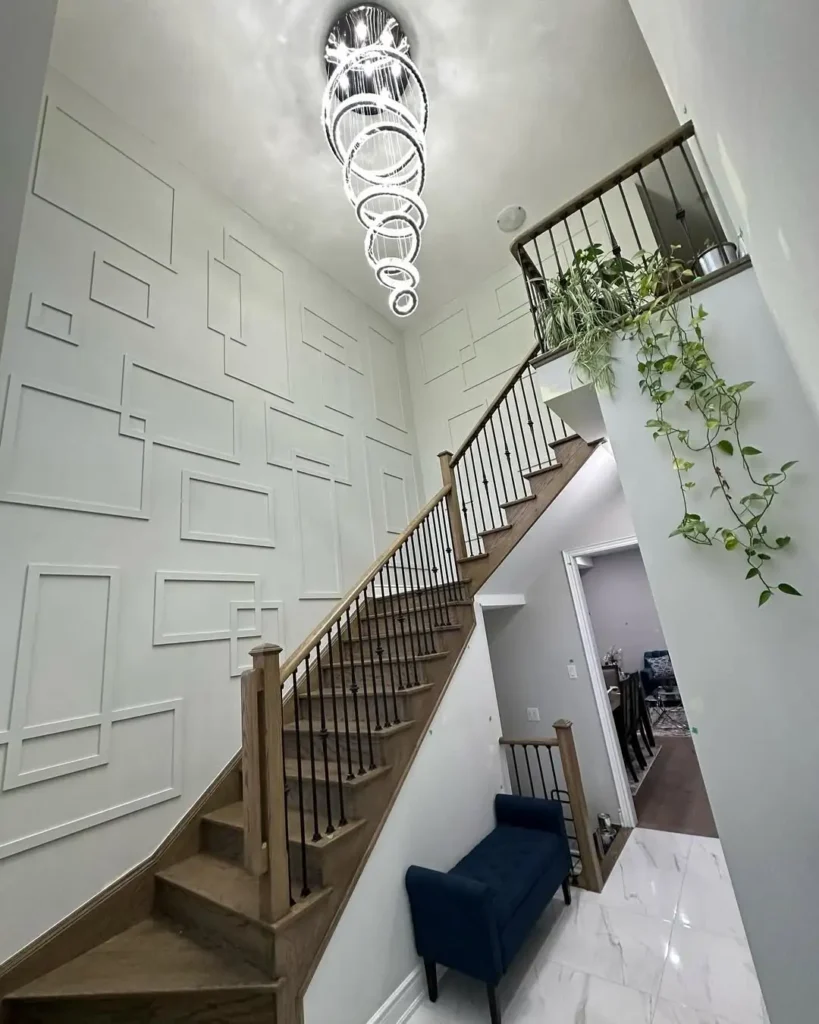 15 Double Height Staircase Wall Design Ideas 5 Feature Wall for Tall Staircase