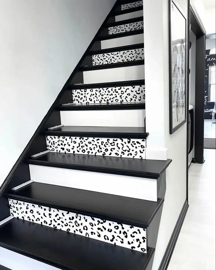 14 Black Staircase Ideas That Elevate Your Home 25 Black Stairs with White Risers