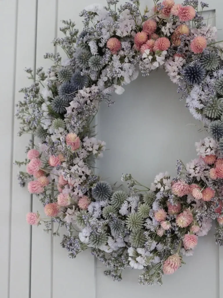 15 Spring wreath for front door ideas you'll love 5 Pastel Floral Wreath Styles