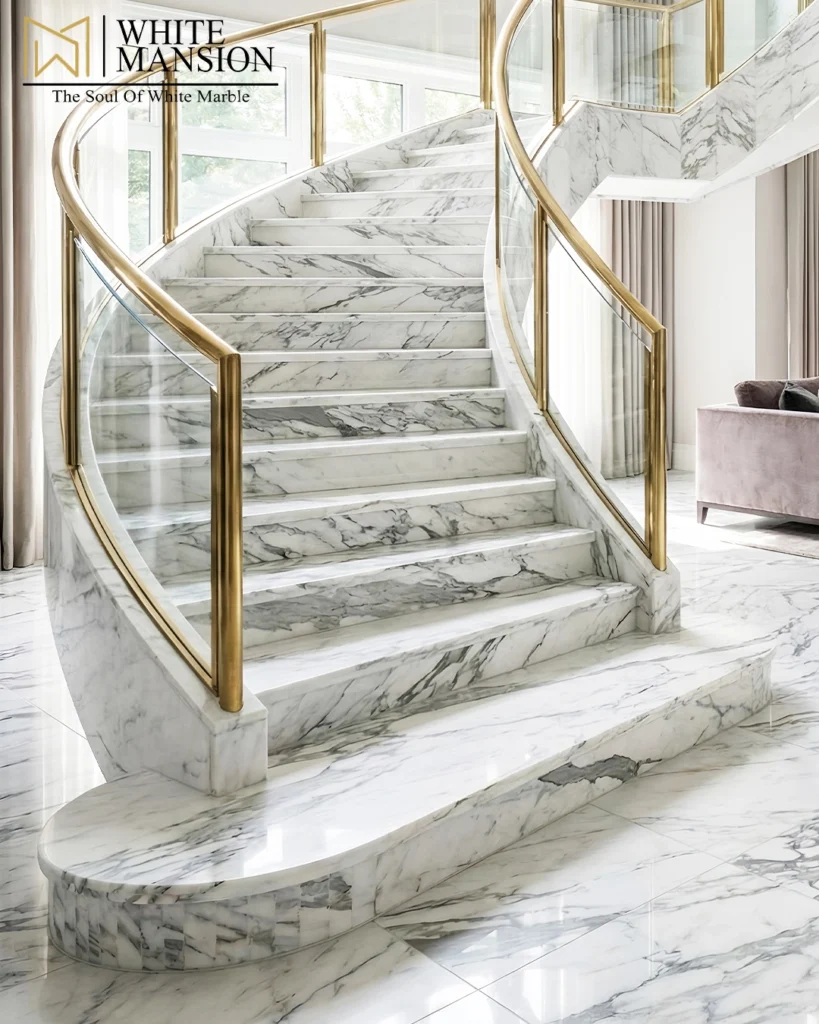 15 Grand Staircase Ideas That Elevate Your Home 35 Grand Staircase with Marble Steps