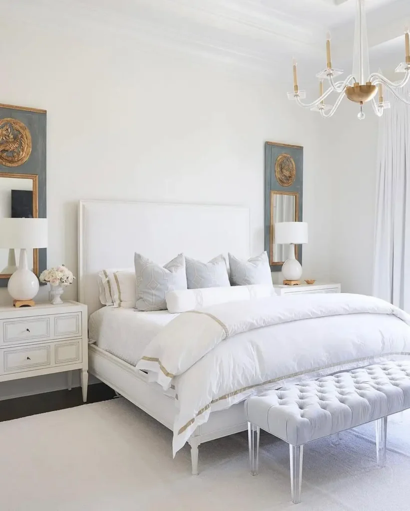 All White Layered Bedding