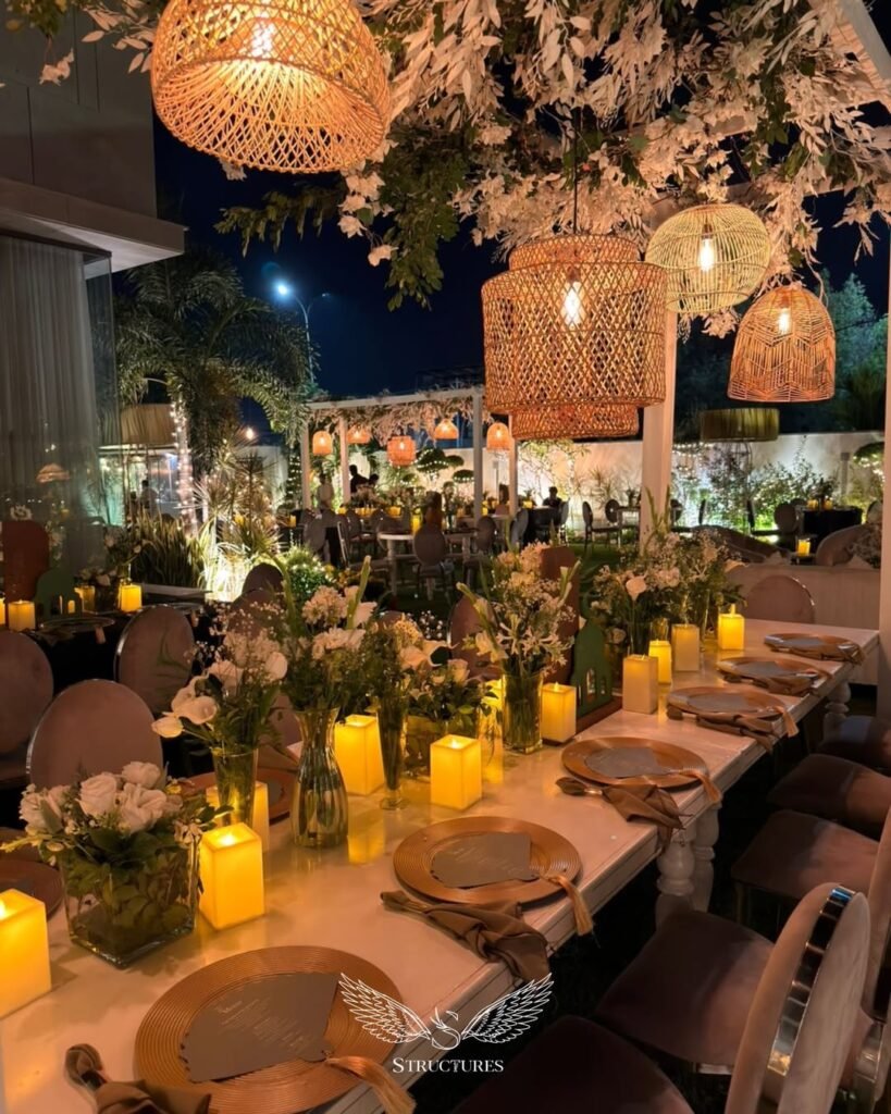 Warm Intimate Dinner Lighting