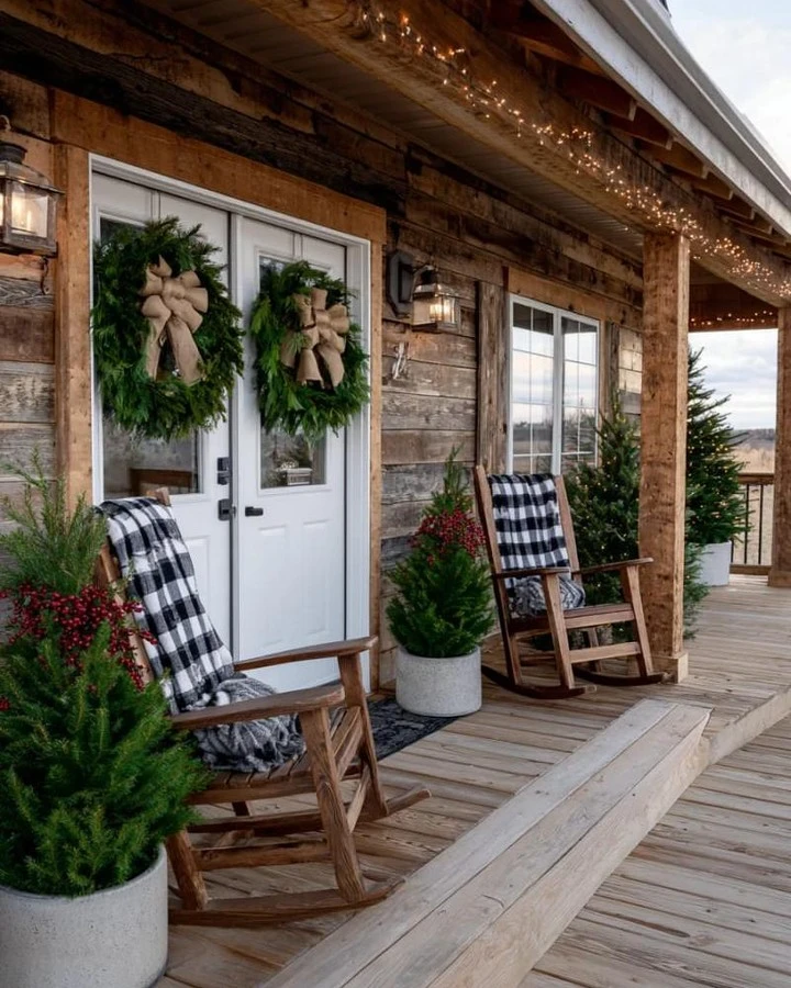 Natural wood and woven textures