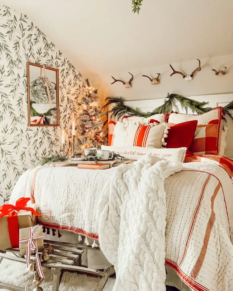 15 Christmas bedding ideas for a Cozy Holiday Home 27 Minimalist Christmas Bedroom
