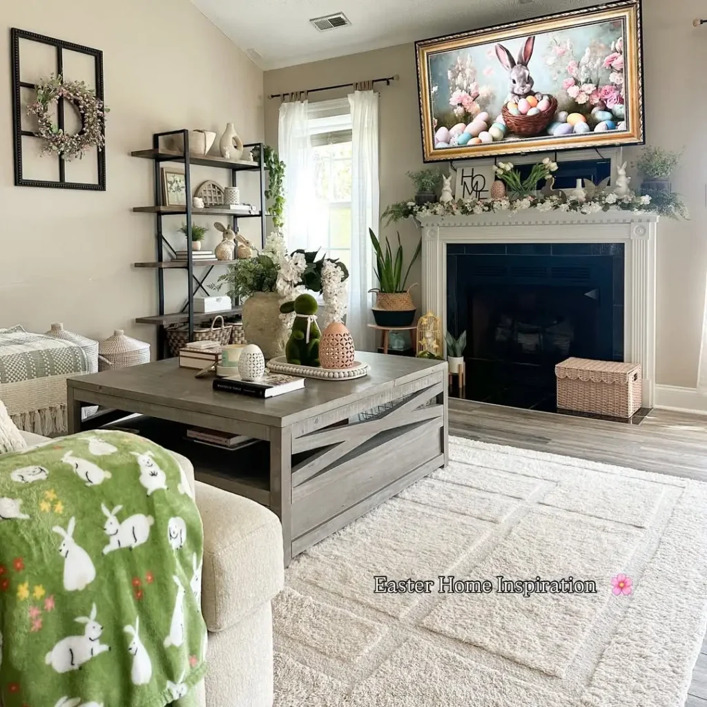 20 Easter Decor Ideas to Refresh Your Home 15 Easter Living Room Decor