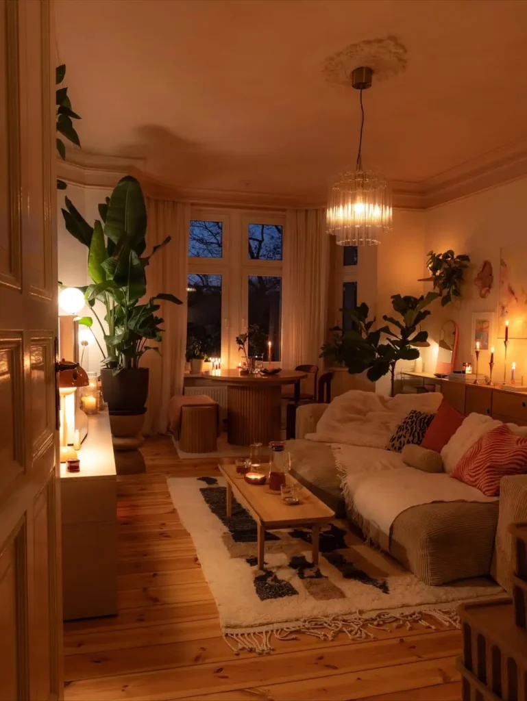 Warm Ambient Living Room Glow