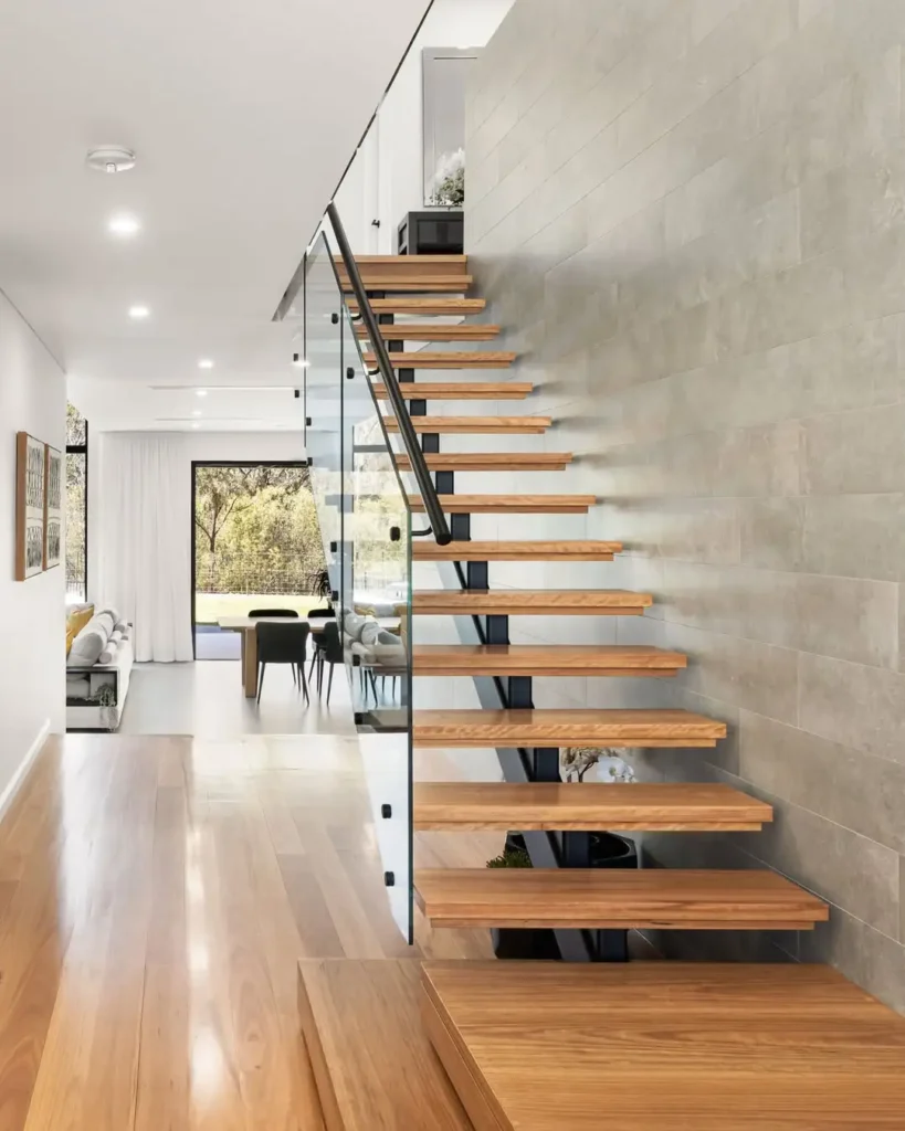 Open Riser Floating Staircase
