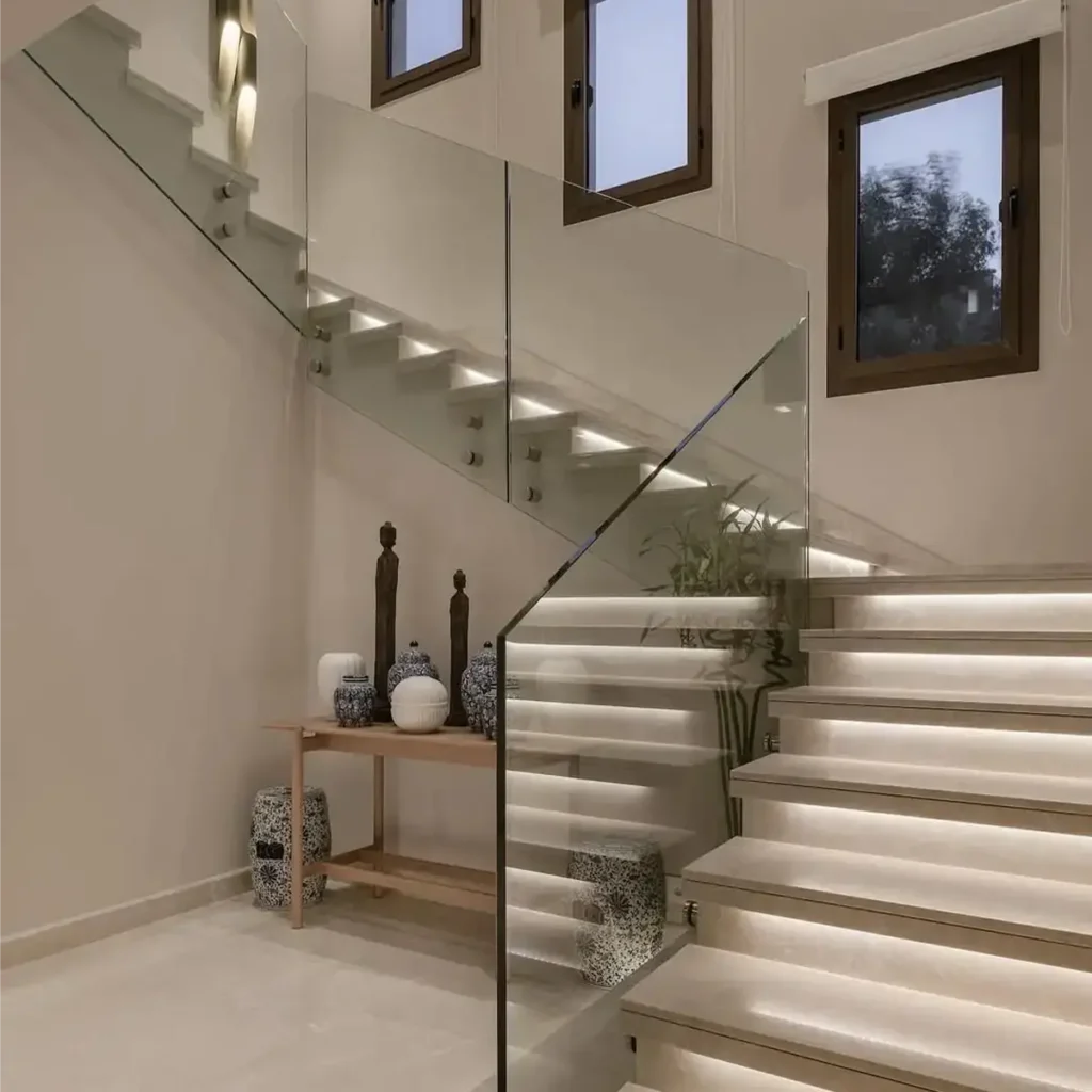 Glass staircase