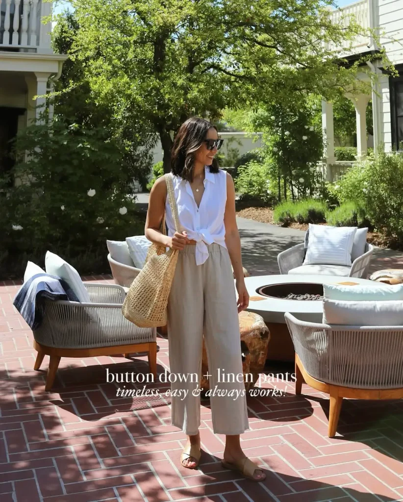 15 Spring Aesthetic Outfits for Fresh and Trendy Looks 9 Linen Outfit Combinations