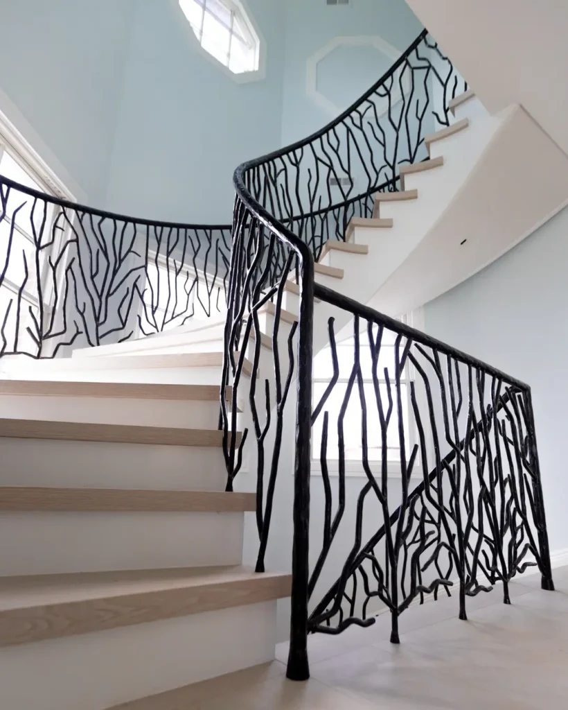 15 Iron Staircase Railing Ideas for Stylish Homes 7 Modern Iron Stair Railing