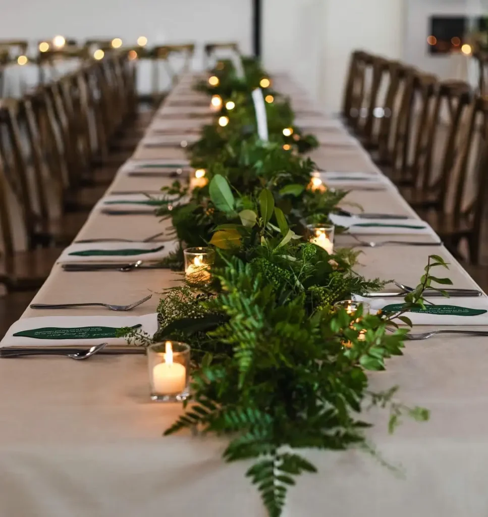 15 Spring Tablescapes Ideas for Fresh Gatherings 9 Fresh Greenery Runners