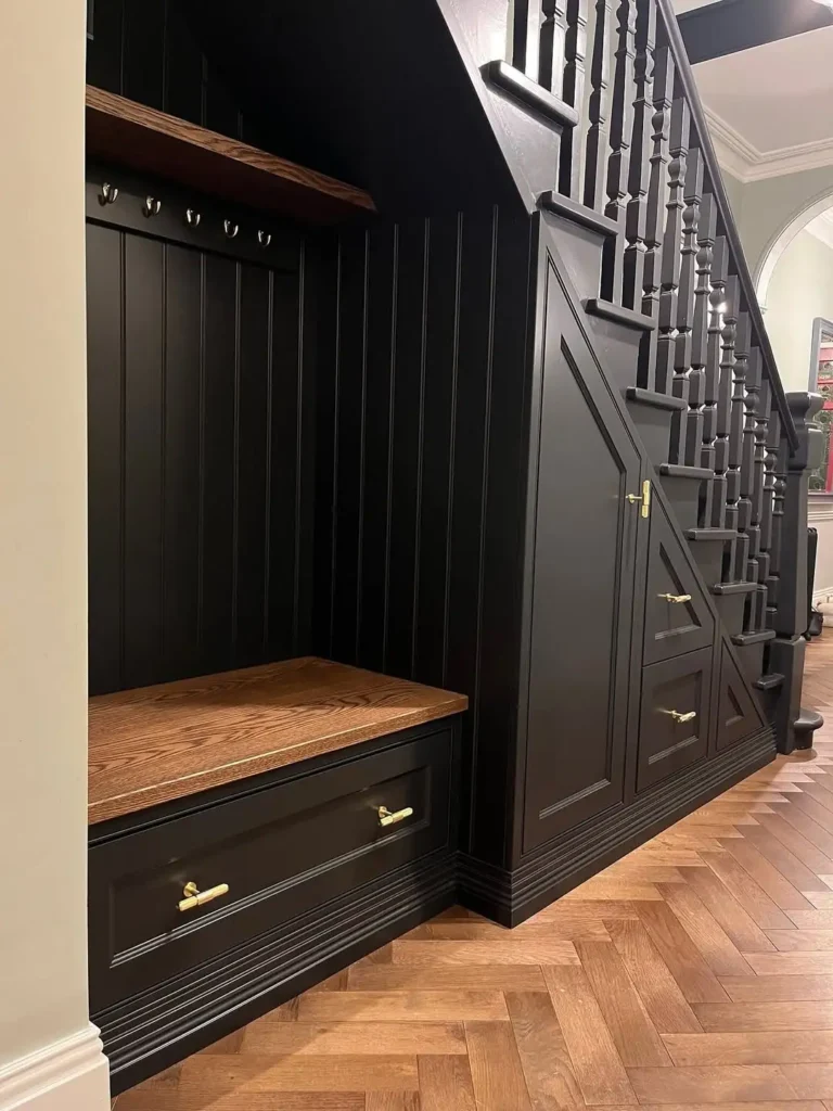 Built-In Storage Under Stairs