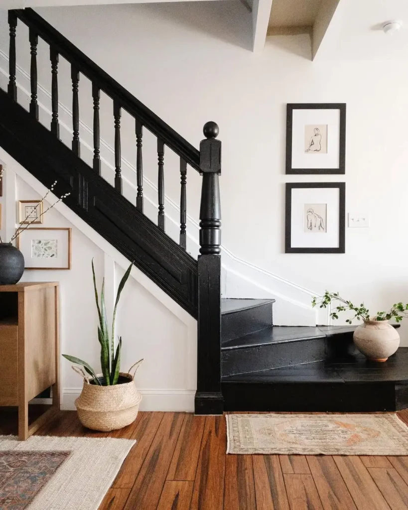 14 Black Staircase Ideas That Elevate Your Home 7 Black Wooden Staircase