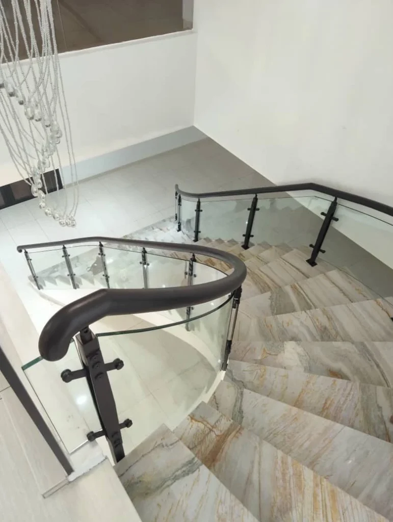 Curved Glass Staircase