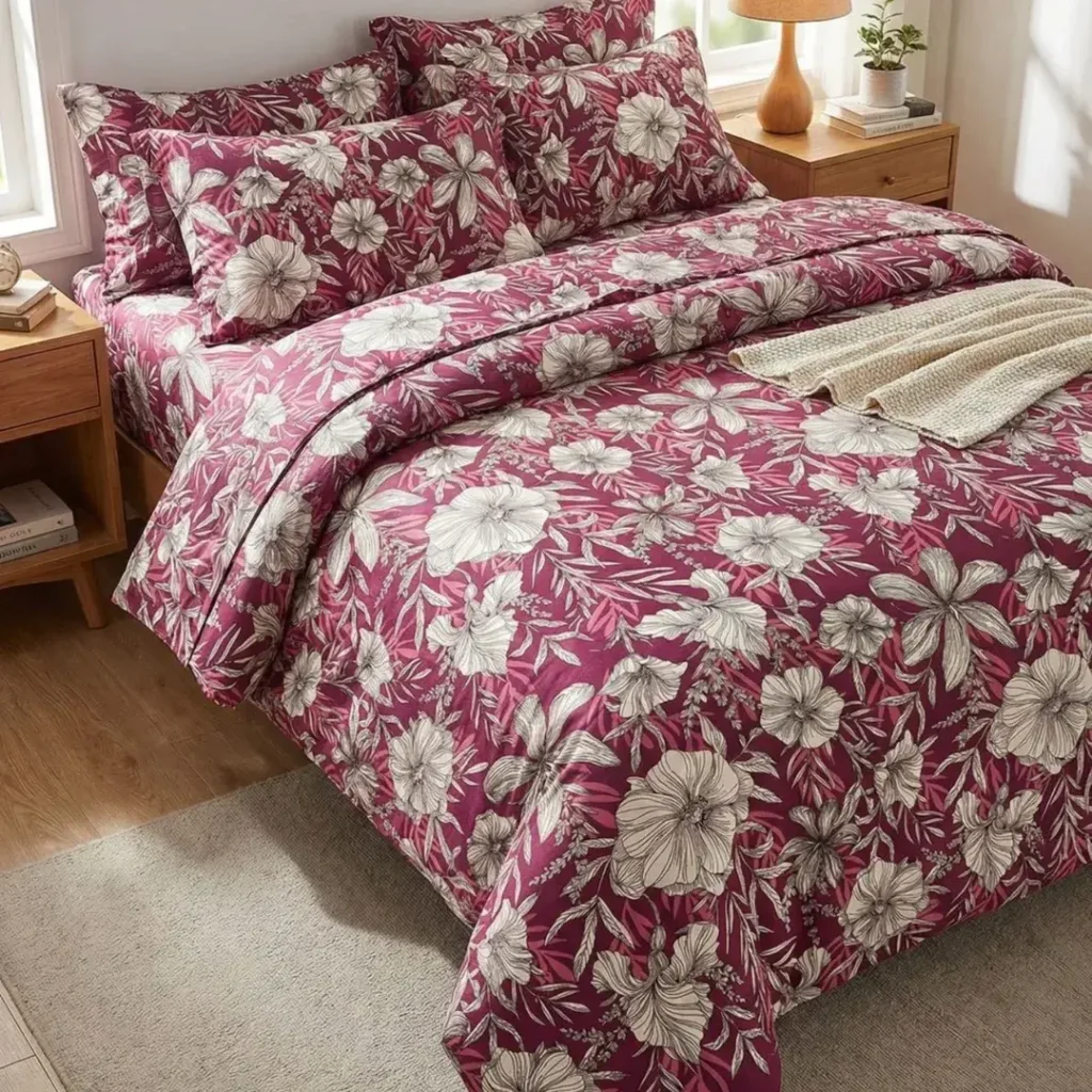 25 Floral Bedding Ideas for a Fresh Bedroom Look 11 Bold Tropical Floral Bedding