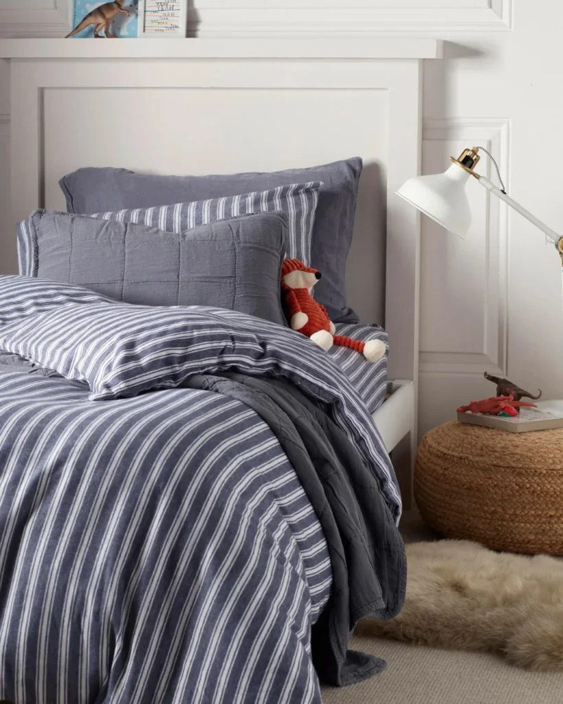 Layered Striped Bedding Look