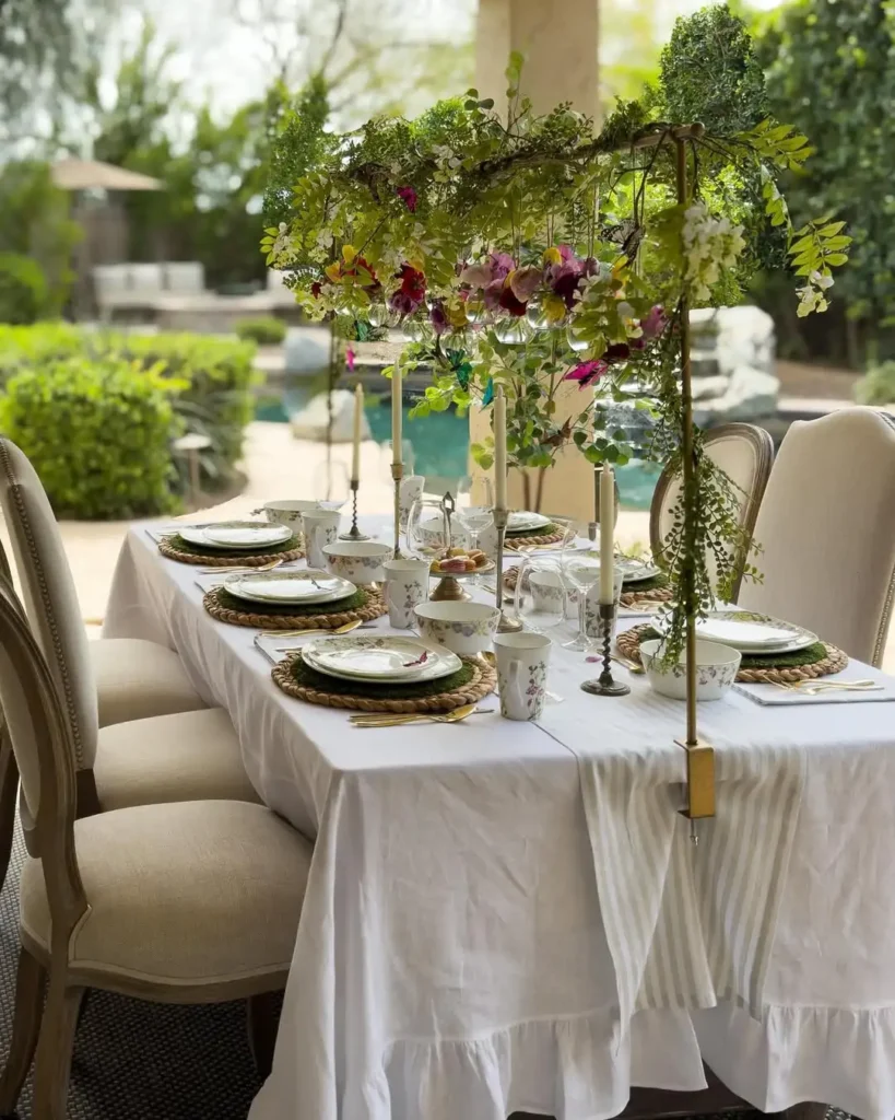 15 Fresh Easter Tablescapes for a Stylish Spring Table 27 Outdoor Easter Table Setup